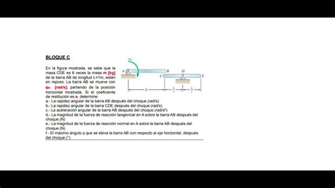 En La Figura Mostrada Se Sabe Que La Masa Cde Es Veces La Masa M Kg