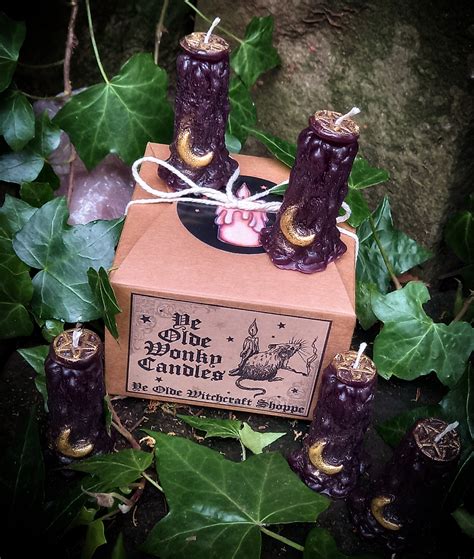 Ye Olde Wonky Candles ~ Purple And Gold Ye Olde Witchcraft Shoppe