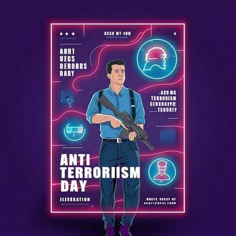 Premium Photo National Anti Terrorism Day Poster Design