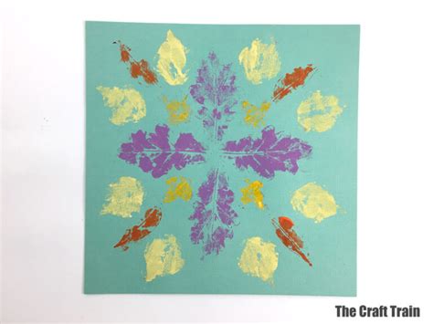 Leaf Printing Mandala Art The Craft Train