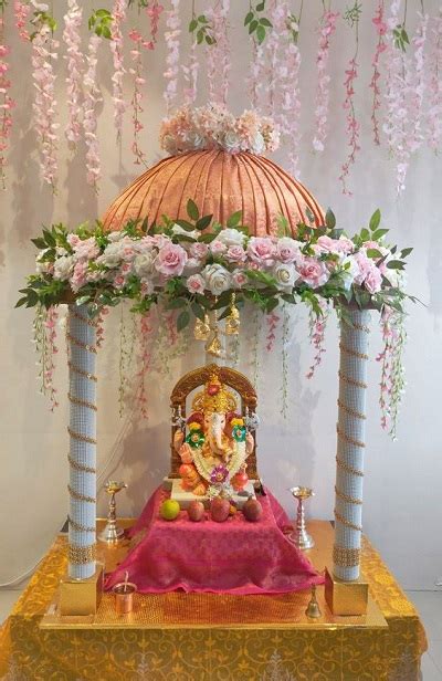 20 Simple Ganpati Mandap Decoration Ideas At Home 2024