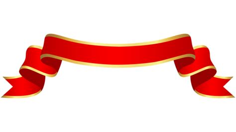 Red Gold Ribbon PNG Transparent Images Free Download | Vector Files ...