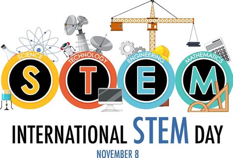 International Stem Day On November 8th Logo Banner 3244254 Vector Art