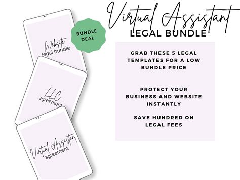 Virtual Assistant Legal Template Bundle Virtual Assistant Agreement