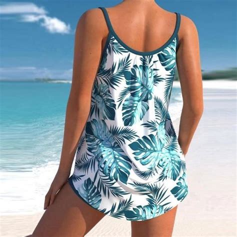 Maillot De Bain Femme Pieces Tankini Grande Taille Jupette Robe Bikini Beachwear Shorty