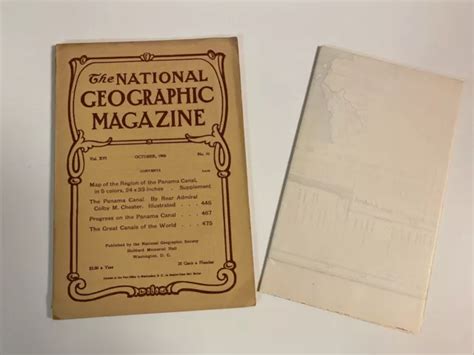 NATIONAL GEOGRAPHIC MAGAZINE October 1905 Vintage Original Panama Canal