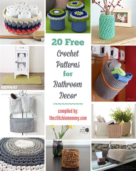 20 Free Crochet Patterns For Bathroom Decor The Stitchin Mommy