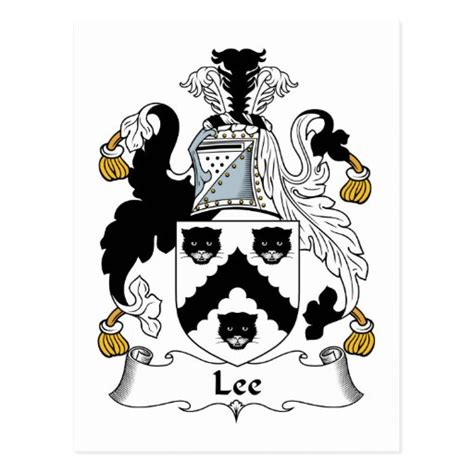 Lee Family Crest Postcard | Zazzle