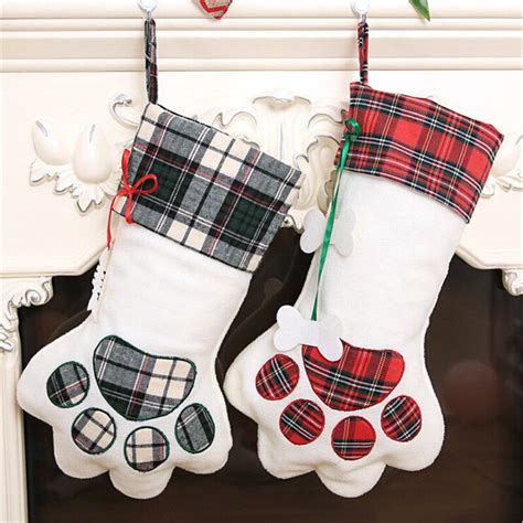 Venta caliente medias de Navidad personalizado perro gato Paw diseño