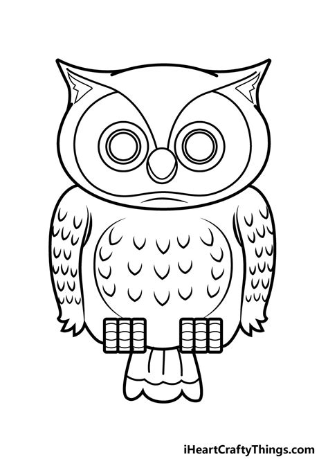 Owl Drawing - How To Draw An Owl Step By Step!