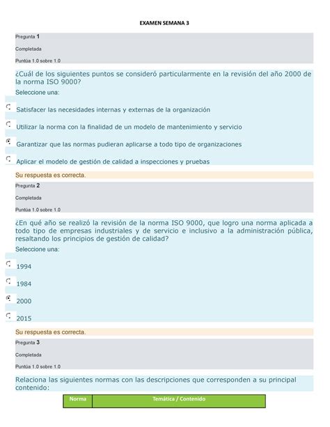 Examen Semana Examen Semana Pregunta Completada Punt A