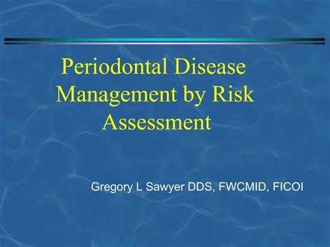 PPT Periodontal Disease Management By Risk Assessment PowerPoint