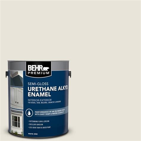 BEHR PREMIUM 1 Gal BWC 13 Smoky White Urethane Alkyd Semi Gloss