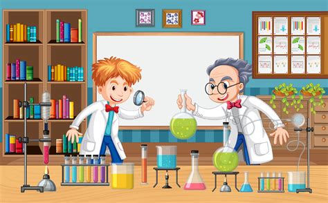 Scena Di Laboratorio Con Il Personaggio Dei Cartoni Animati Dello