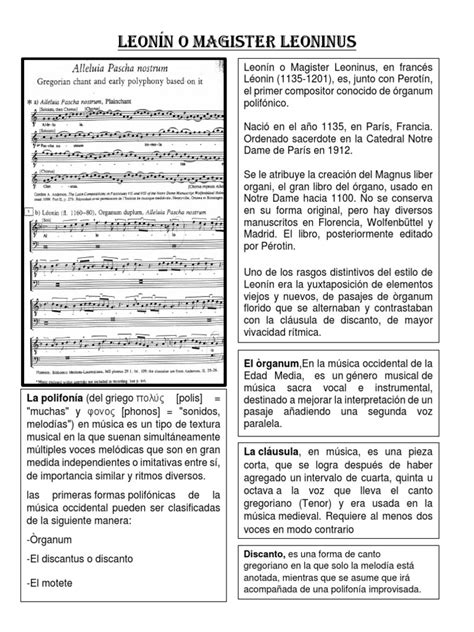 El pionero de la polifonía medieval: Leonín y su contribución al Magnus ...