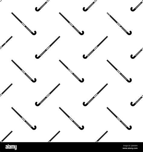 Hockey Stick Icon Seamless Pattern Hockey Sport Accessories Vector Art