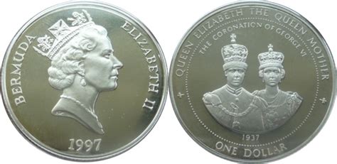 Dollar Elizabeth Ii Coronation Portrait Of Bermudas Numista