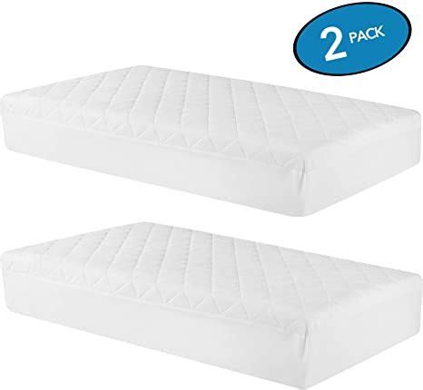 Oubonun Waterproof Crib Mattress Cover (Set of 2) - 52x28 White Crib ...