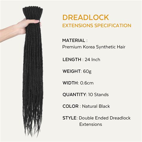 Inch Double Ended Dreadlock Extensions For Black Women And Men