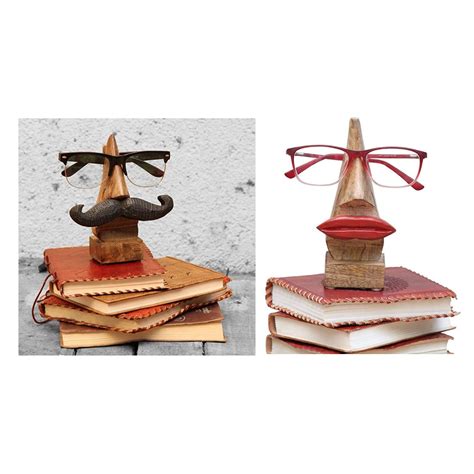 Eyeglass Holder Stand Specs Holder Wooden Nose Shaped