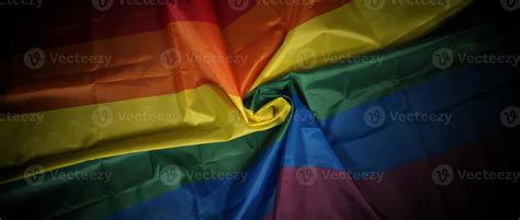 Lgbtq Pride Flag On Black Background Lgbt Rainbow Flag In Gay Hand Stock Photo At Vecteezy