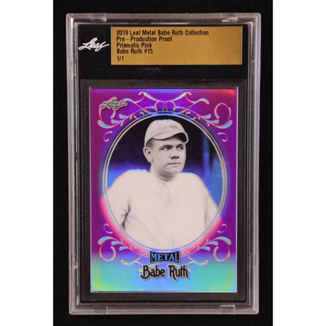 Babe Ruth Leaf Metal Babe Ruth Collection Pre Production Proof