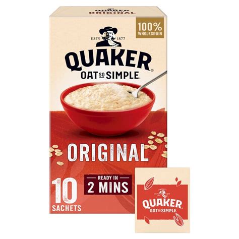 Quaker Oat So Simple Original Porridge 27g X Ocado