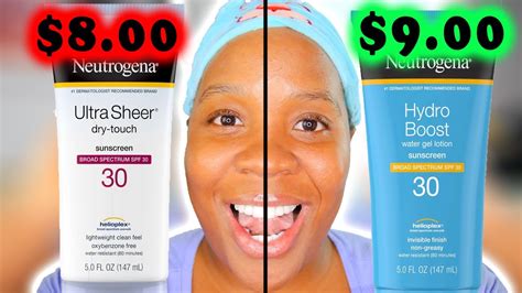 Neutrogena Hydro Boost Sunscreen Vs Neutrogena Ultra Sheer Dry Touch