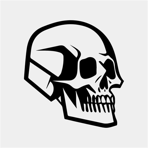 Black and white human skull tattoo design 21193656 Vector Art at Vecteezy