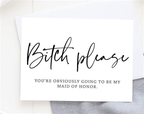 Proposal Card Funny Cat News Pun Bridesmaid Maid Of Honor Will You Be