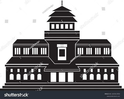 Gedung Sate Bandung Landmark Bandung City Stock Vector (Royalty Free ...