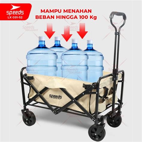 Jual Trolley Keranjang Camping Gerobak Lipat Trolli Barang Box