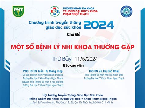 CHƯƠNG TRÌNH TRUYỀN THÔNG GIÁO DỤC SỨC KHỎE THÁNG 5 NĂM 2024 MỘT SỐ