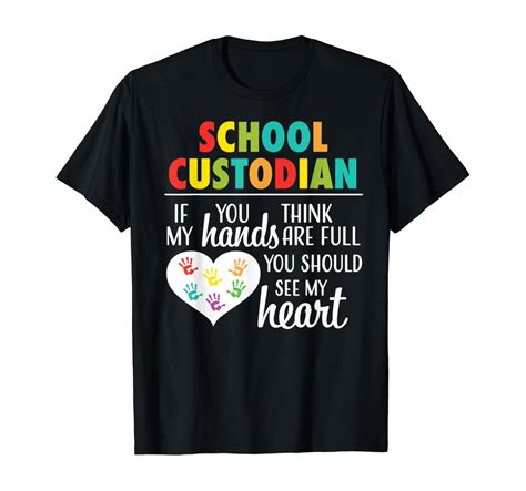 School Custodian Appreciation T Cute Heart Quote Janitor