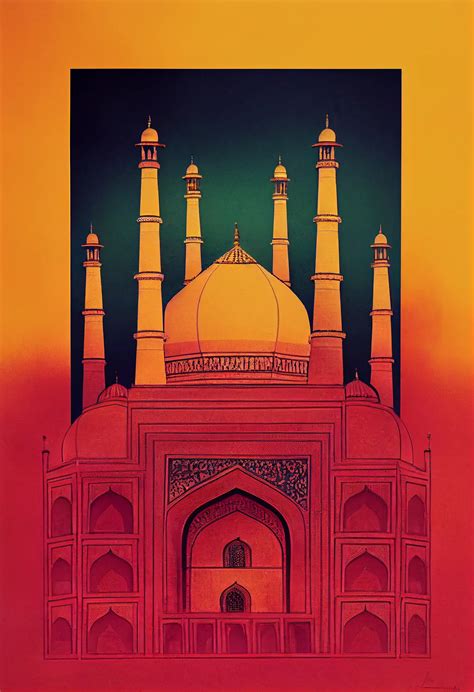 India Taj Mahal Collage –Ar 9:16 –Test –Creative – AI Art Gallery