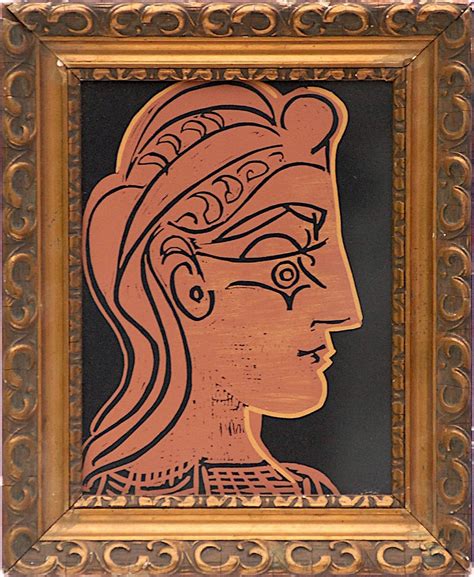 Pablo Picasso Female Head In Profile 1962 Mutualart