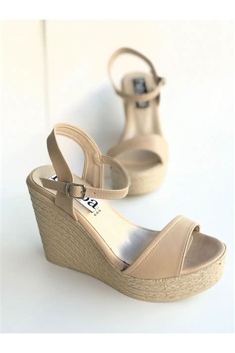 hepsi moda Jvl Örgülü Dolgu Topuklu Ayakkabı 702 Nude Fiyatı Yorumları Trendyol