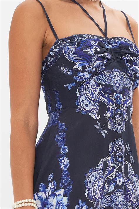 Strap Detail Dress Delft Dynasty Camilla Au Camilla