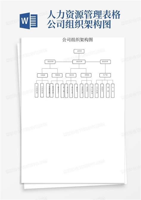 人力资源管理表格公司组织架构图word模板下载编号lxgnpzwv熊猫办公