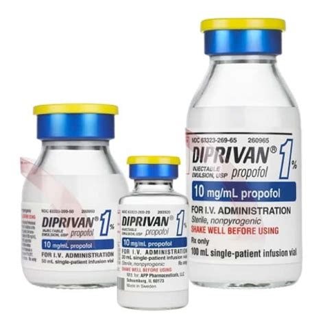 Diprivan Propofol 1 10 Mg ML Injection Suprememed