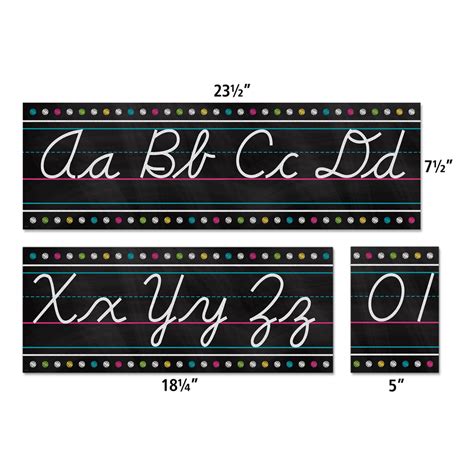 Chalkboard Brights Cursive Writing Bulletin Board Display Set Tcr5858