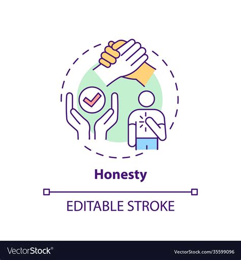 Honesty Concept Icon Royalty Free Vector Image