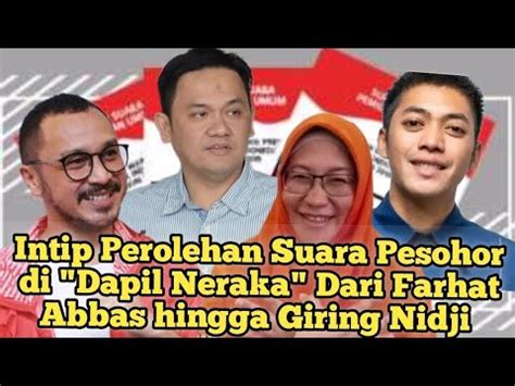 Intip Perolehan Suara Pesohor Di Dapil Neraka Jabar I Dari Farhat