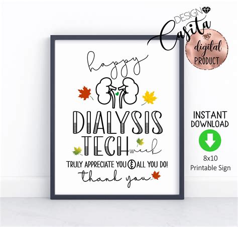Dialysis Tech Week Printable 8x10 Party Signkidney Tech Week - Etsy UK