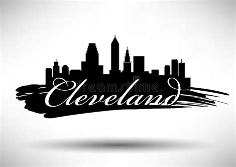 Cleveland Skyline Silhouette Stock Illustrations – 208 Cleveland Skyline Silhouette Stock ...