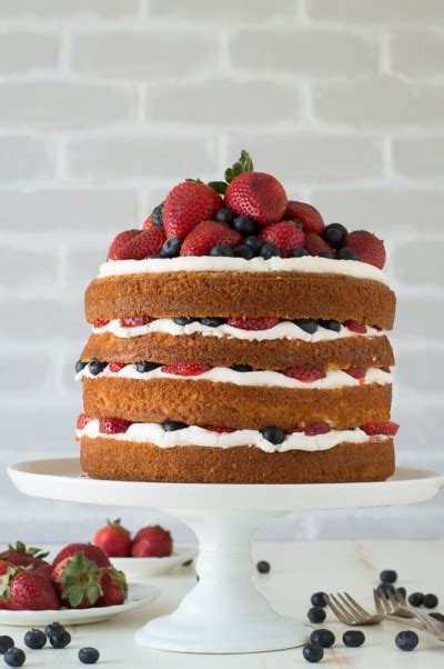 Vanilla And Fresh Berry Naked Cake