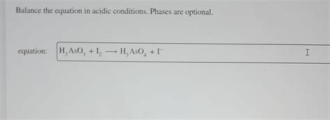 [solved] Balance The Equation In Acidic Condition