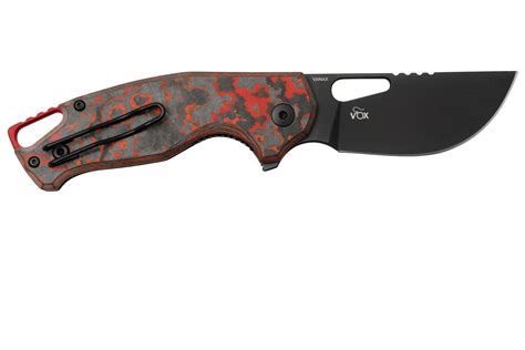 Mkm Vincent Vcv Cld Black Pvd Vanax Lava Flow Carbon Fibre Red