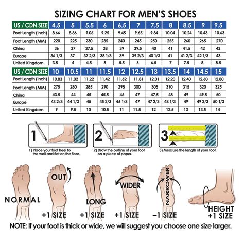 Men Shoe Size Chart – Honey Ideas