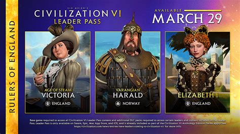 Civ 6 DLC Rulers of England gets release date on Steam and Epic